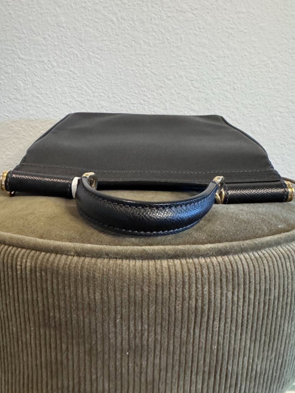 Dolce & Gabbana Black Leather Top Handle Shoulder Bag + COA - Picture 9 of 13